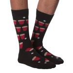 K. Bell Mens Fun Conversation Starter Crew - 1 Pairs Cool & Funny Pop Culture Gifts Casual Sock, Beer Pong (Black), 6.5-12 US
