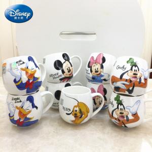300ML Disney Mickey Mouse Minnie Mouse Coffee Mugs Cute Cartoon Donald Milk Mugs Creative Fashion Mugs Handle Kids Water Cup