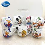 300ML Disney Mickey Mouse Minnie Mouse Coffee Mugs Cute Cartoon Donald Milk Mugs Creative Fashion Mugs Handle Kids Water Cup