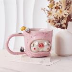 Cute and funny ceramic tableware,piggy water cups,Jingdezhen handcrafted ceramic mugs,household juice milk and coffee cup crafts