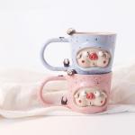 Cute and funny ceramic tableware,piggy water cups,Jingdezhen handcrafted ceramic mugs,household juice milk and coffee cup crafts