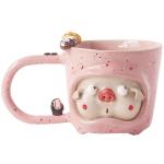 Cute and funny ceramic tableware,piggy water cups,Jingdezhen handcrafted ceramic mugs,household juice milk and coffee cup crafts