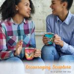 Christian Art Gifts Pink Butterfly Ceramic Coffee Mug with Gold Accents – 14 oz. Lead and Cadmium-free Inspirational Scripture Coffee and Tea Mug for Women with Bible Verse: Be Still – Psalm 46:10