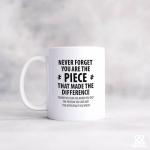 Panvola Never Forget You Are The Piece That Made The Difference Coworker Leaving Gifts Inspirational Gifts For Women Men Friends Daughter Son Teacher Coworker Motivational Ceramic Mug 11 oz White
