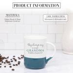 Pavilion Gift Company - Crazy Grandma Builds Character - 18 oz Stoneware Coffee Mug Tea Cup Gramma Grandmom Mimi Nana Grandmother Gift Present