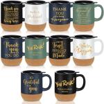 Rtteri 10 Pcs 15 oz Christian Coffee Mugs Christmas Employee Appreciation Gift Thank You Mugs Ceramic Coffee Cups Coworker Motivational Team Gift for Teacher Men Women Group Office