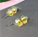 Funny Beer Mug Earrings for Women - 1Pairs Cute Unique Bottle Tea Beer Mug Dangle Drop Earrings Jewelry