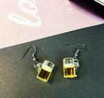 Funny Beer Mug Earrings for Women - 1Pairs Cute Unique Bottle Tea Beer Mug Dangle Drop Earrings Jewelry