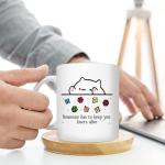 DnD Collection Class Character Coffee Mug, Cat Throwing Dice, Dungeon Master, Dragons Gamer Gift, Dungeons And Dragons Gifts for Women, 11 oz Ceramic Cup