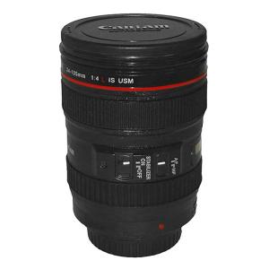 Creative SLR Camera Lens Shaped Mugs Drrinking Cup 420ml Drinkware with Lid