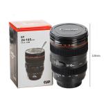 Creative SLR Camera Lens Shaped Mugs Drrinking Cup 420ml Drinkware with Lid