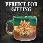 Silver Buffalo The Lord of The Rings Reactive Glaze Ceramic Camper Mug Featuring The Green Dragon, 20 Ounces