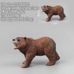 Realistic Simulated Mini Brown Bears Model Solid Simulation Animals The Family of Brown Bear Action Figures Toys For Kids Gift