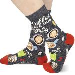 PanPacSight Women's Funny Novelty Socks, Cute Funky Drinking Coffee Mug Crew Socks for Girls