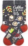 PanPacSight Women's Funny Novelty Socks, Cute Funky Drinking Coffee Mug Crew Socks for Girls