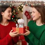 AGIFTMIND Positive Coffee Funny Handmade Crochet Cup with Uplifting Card, Unique Gifts for Coffee Lovers Women Friends Birthday Graduation (XmasEspresso)