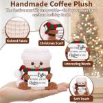 AGIFTMIND Positive Coffee Funny Handmade Crochet Cup with Uplifting Card, Unique Gifts for Coffee Lovers Women Friends Birthday Graduation (XmasEspresso)