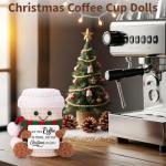 AGIFTMIND Positive Coffee Funny Handmade Crochet Cup with Uplifting Card, Unique Gifts for Coffee Lovers Women Friends Birthday Graduation (XmasEspresso)