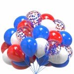 Red, White, and Blue Party Balloon Pack – 50 Pcs