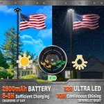 25 FT Heavy Duty Flag Pole Kit with Solar Light