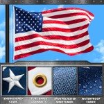 25 FT Heavy Duty Flag Pole Kit with Solar Light