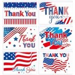 Patriotic Thank You Cards with Envelopes – 24 Pack