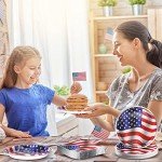 100 Pcs American Flag Party Plates & Napkins