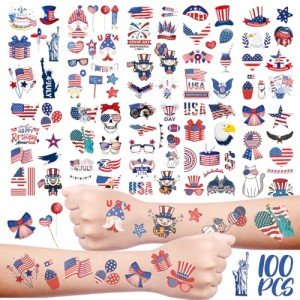 Kids' USA Temporary Tattoo Stickers for 4th of July