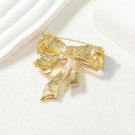 Rhinestone USA Flag Bow Pin for Women