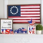 4th of July Wooden Star Patriotic Car Sign