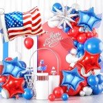 Red, White, and Blue 4th of July Balloons