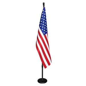 Telescoping Indoor Flag Pole with American Flag