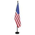 Telescoping Indoor Flag Pole with American Flag
