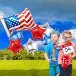 Red, White, and Blue 4th of July Balloons