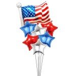 Red, White, and Blue 4th of July Balloons
