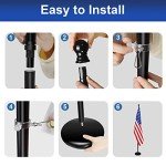 Telescoping Indoor Flag Pole with American Flag