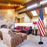 Telescoping Indoor Flag Pole with American Flag