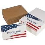 200 Patriotic Thank You Cards with Envelopes