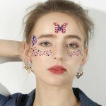 4th of July Patriotic Face Tattoo Stickers