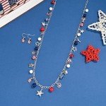Patriotic American Flag Jewelry Set for Women