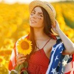 4th of July Patriotic Face Tattoo Stickers