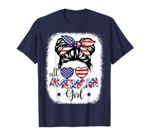 USA Flag Patriotic T-Shirt for Women & Kids