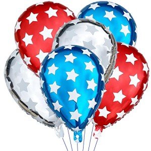 Patriotic Star Balloons - 4th of July Set