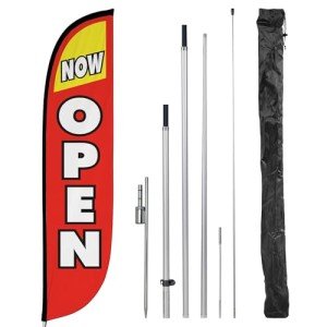 12-Foot Feather Flag Pole Kit for Business Promotion