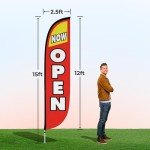 12-Foot Feather Flag Pole Kit for Business Promotion
