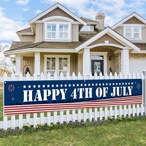 Patriotic 4th of July Large Yard Banner