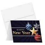 Patriotic New Year Greeting Cards - 10 Pack
