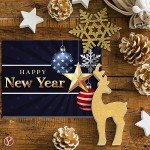 Patriotic New Year Greeting Cards - 10 Pack