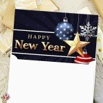 Patriotic New Year Greeting Cards - 10 Pack