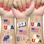 Patriotic 4th of July Party Tattoos and Decor